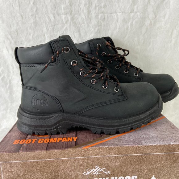 Hoss Men's 60141 Basin Black Wide Steel Toe Work Boot SZ 8 D new in Box - Picture 7 of 15